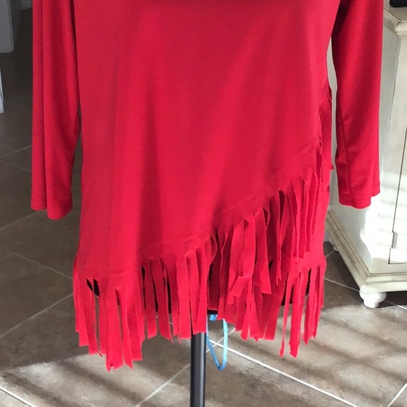 IC by Connie fringe top, red, size small - Picture 4 of 7